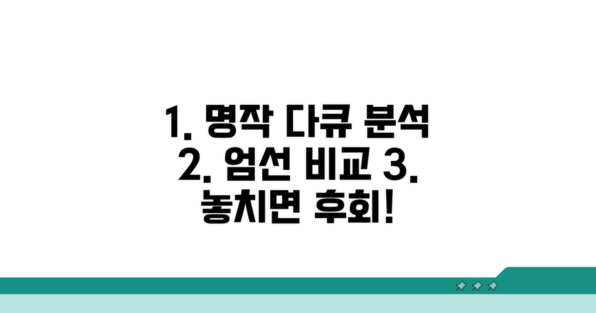 엄선된 명작 다큐 비교 분석