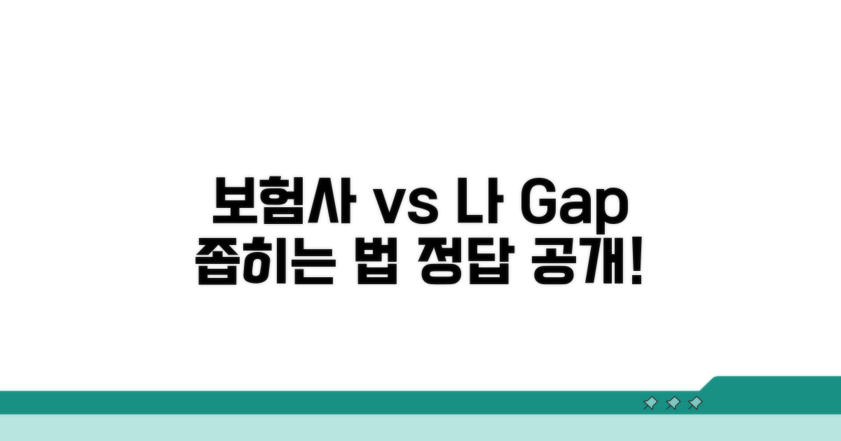 보험사 기준과 내 생각 차이 좁히기