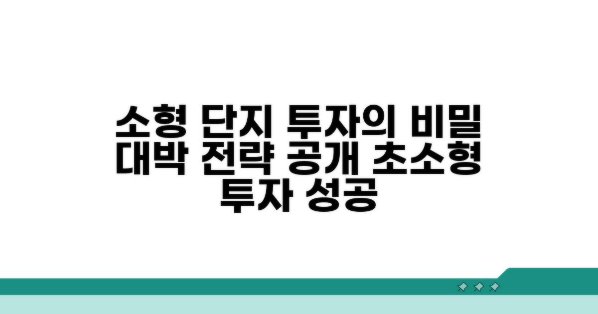 소형 단지 투자 성공 전략 노하우