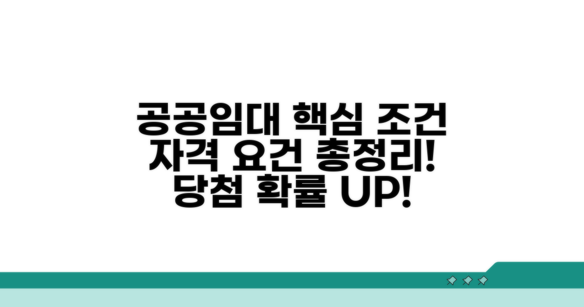 공공임대 자격 조건 핵심 요약