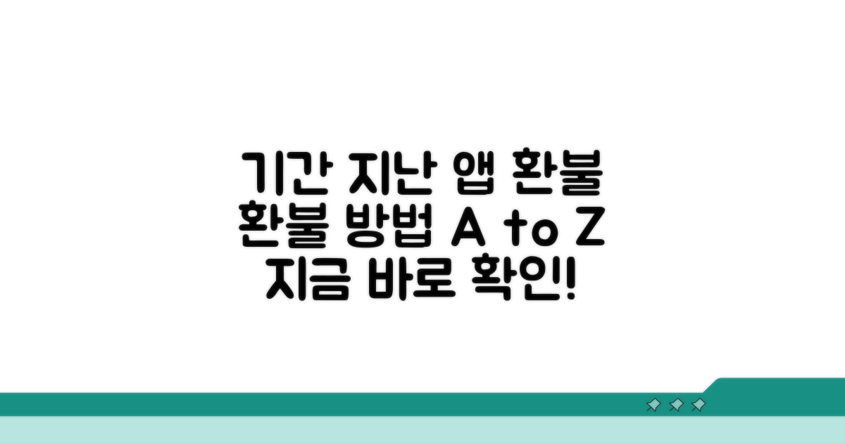 기간 지난 앱 환불, 방법은?