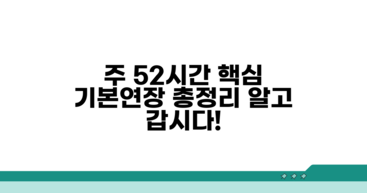 주 52시간 근무, 기본과 연장 알아보기