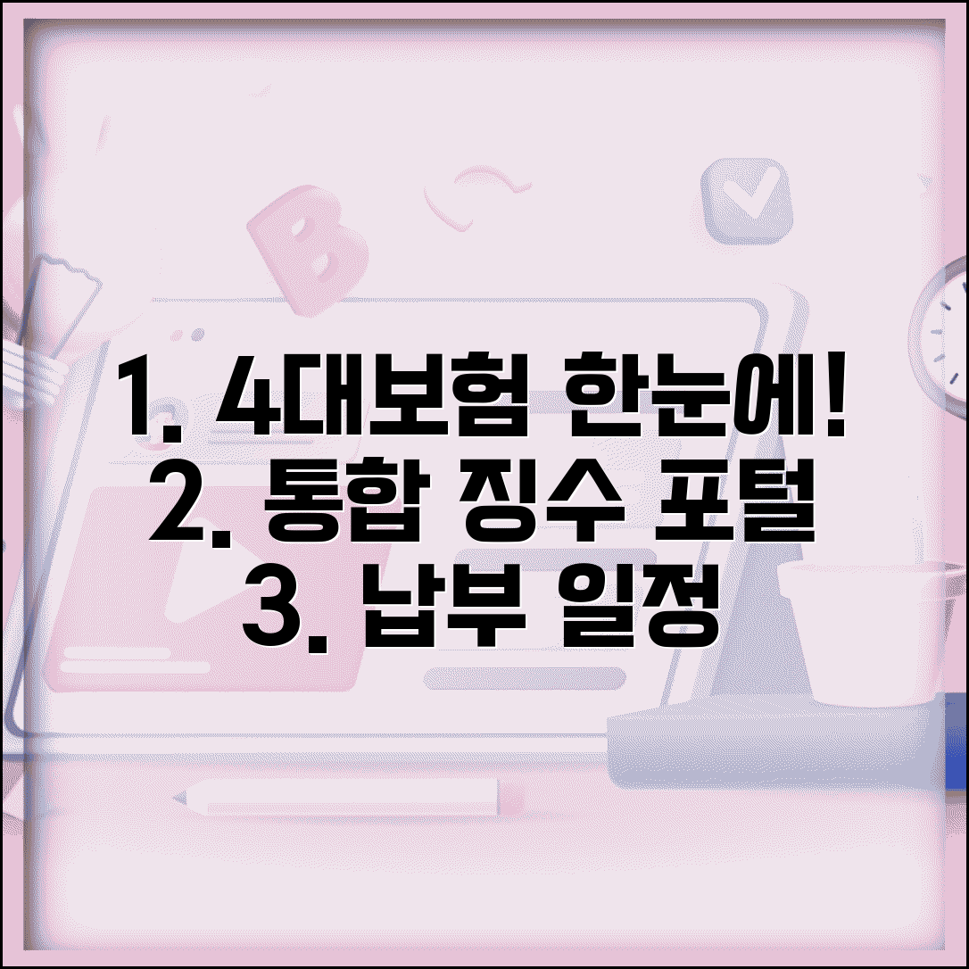 국민건강보험 사회보험통합징수포털 이용 가이드 | 4대보험 한번에 관리 | 납부 일정 확인
