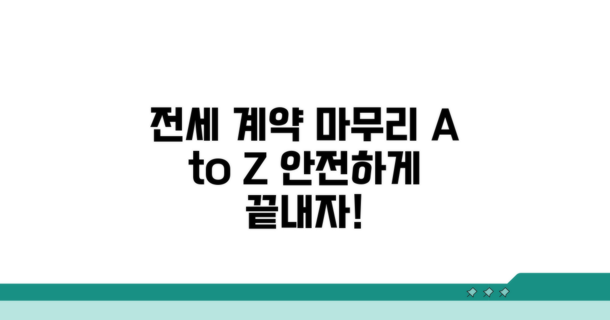 안전하고 현명한 전세 계약 마무리
