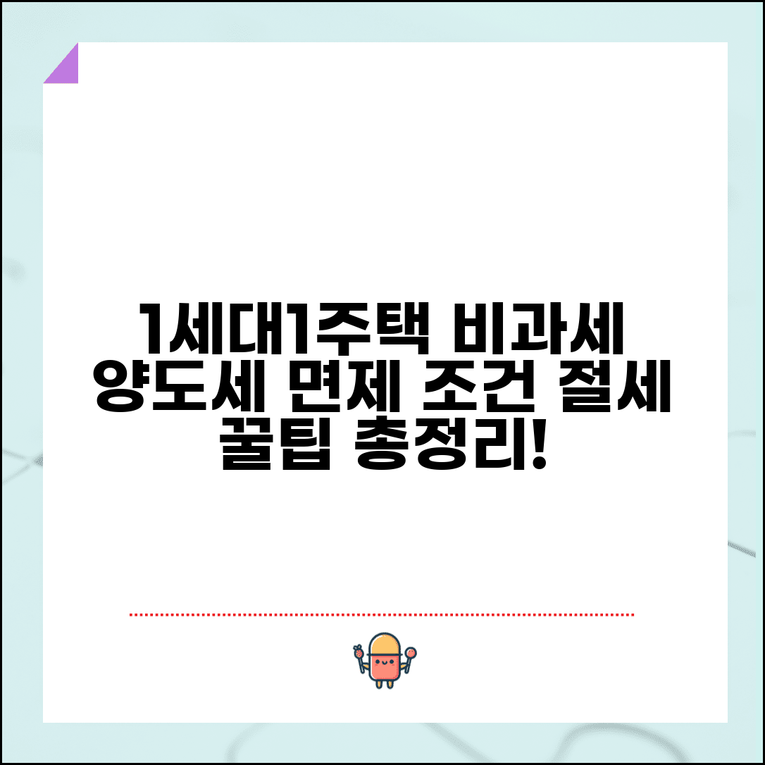 1세대 1주택 양도세 면제 | 양도소득세 비과세 조건과 절세법