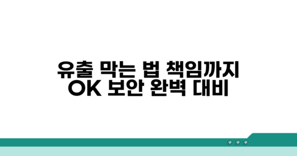 유출 방지 실천 전략과 법적 책임