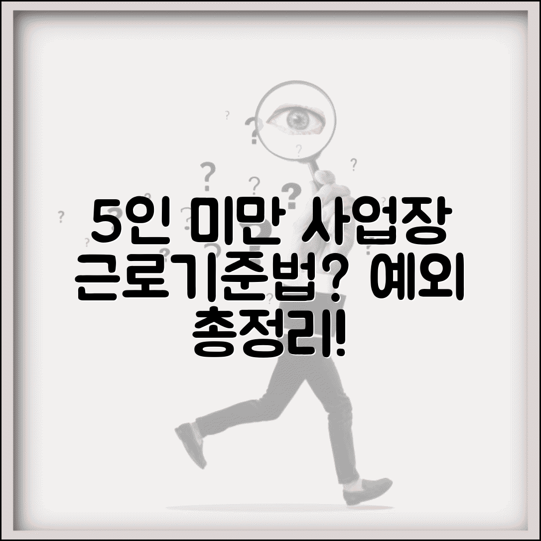 5인 미만 사업장 근로기준법 | 5인 미만 적용 예외