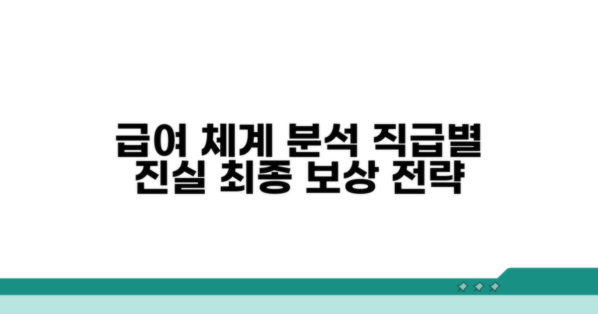 직급별 급여 체계 완벽 분석