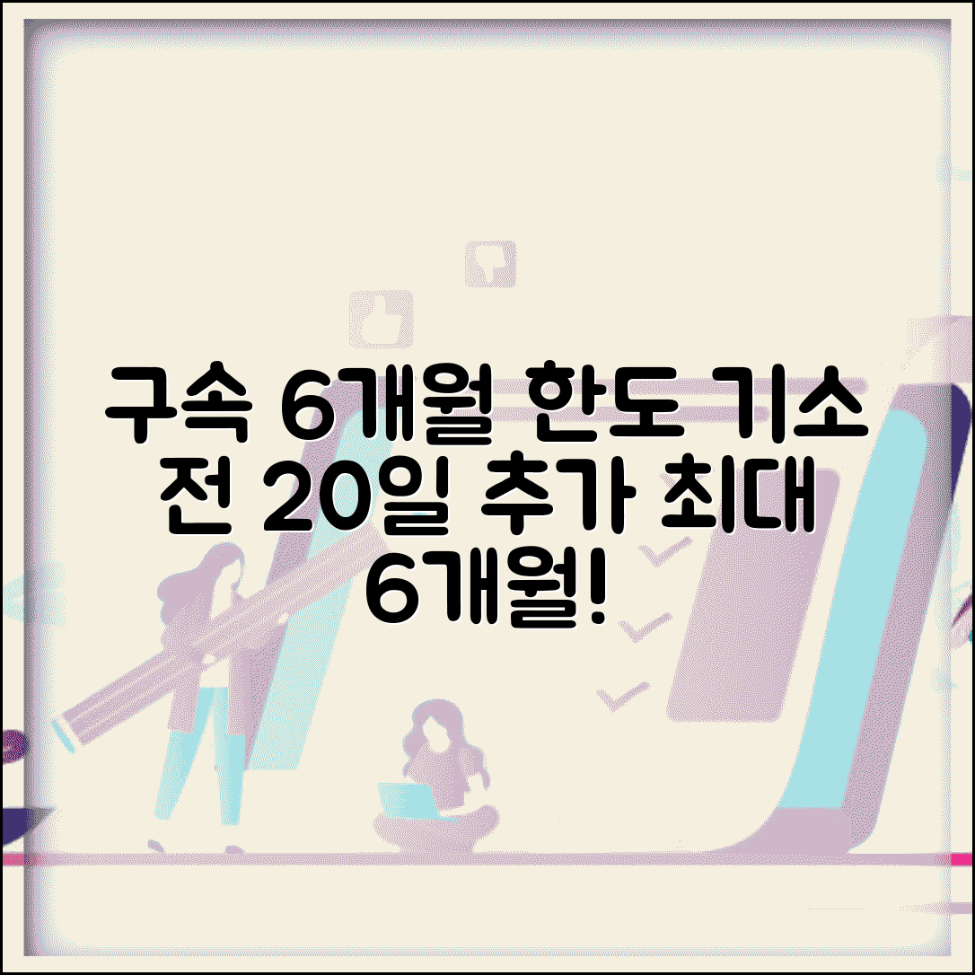 구속기간 최대 6개월 | 기소 전 구속 20일 연장 10일 최대 구속기간 한도