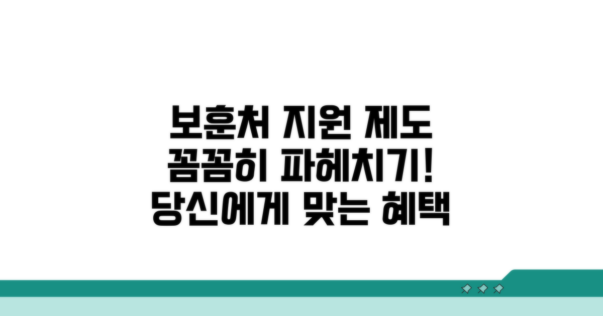 보훈처 지원 제도별 상세 안내