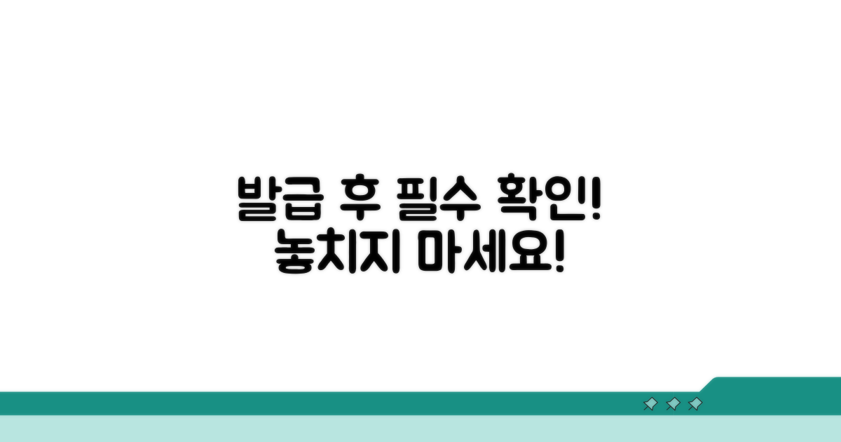 발급 후 주의사항 및 추가 팁