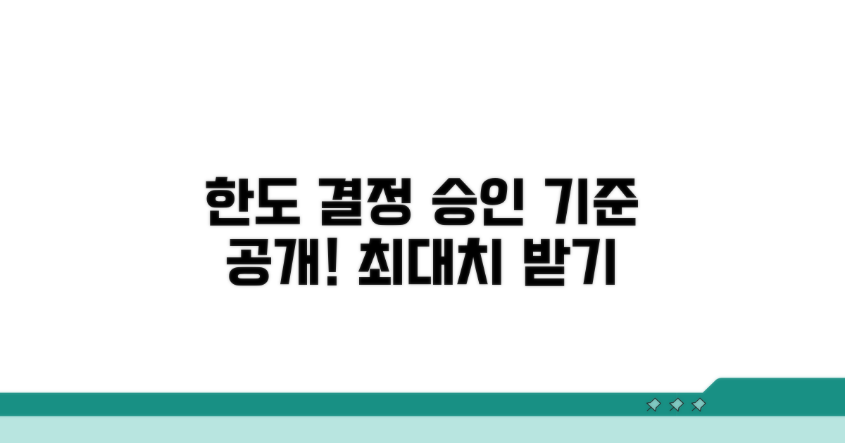 한도 결정 요인과 승인 기준