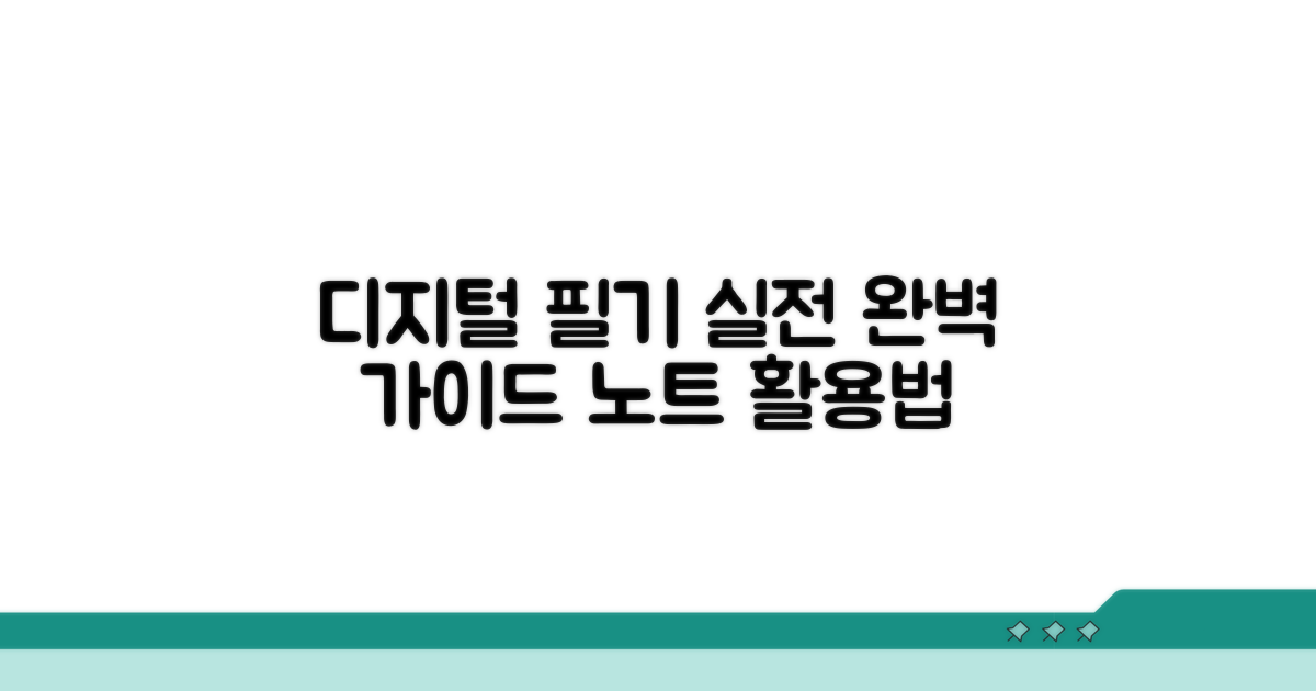 실전 활용: 디지털 필기 완벽 가이드