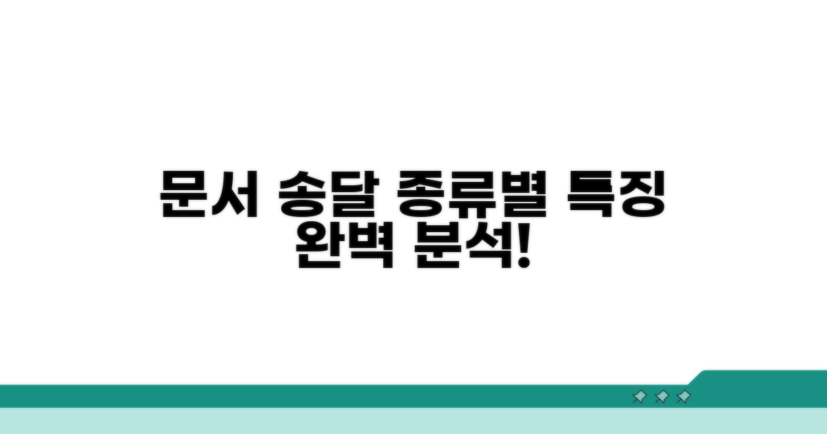 문서 송달 방식별 특징 분석