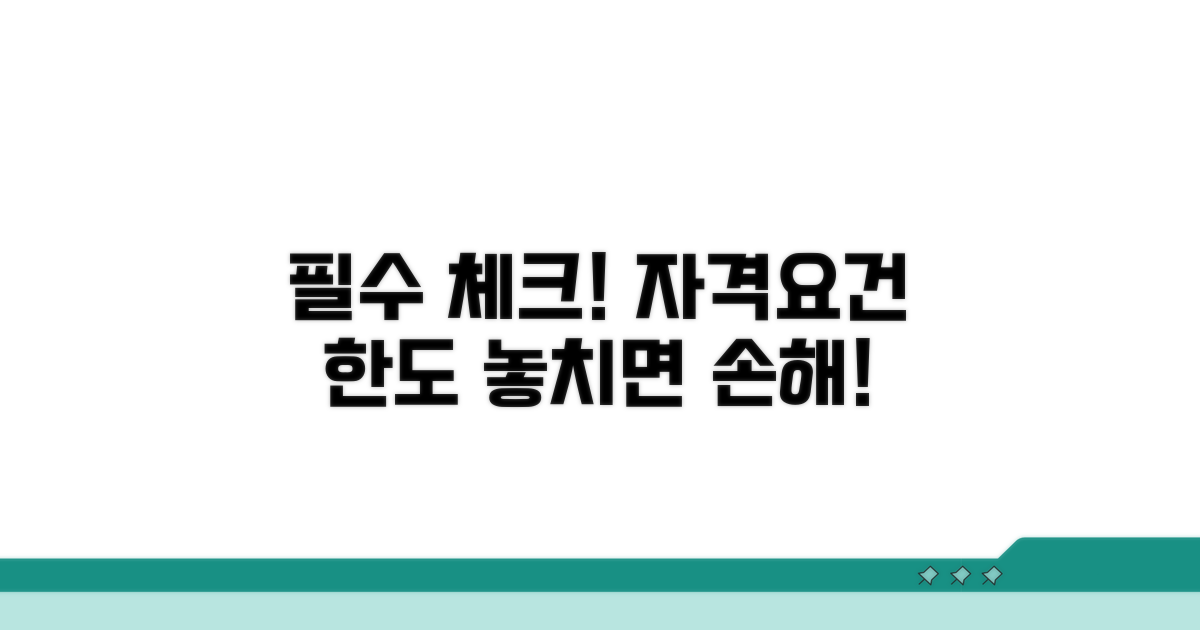 자격 요건 완벽 분석 및 한도 확인