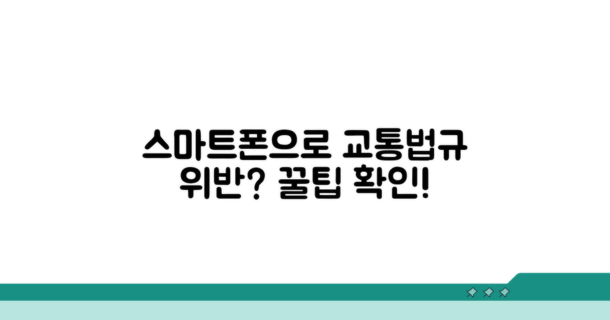 스마트폰으로 교통법규 위반 확인 꿀팁
