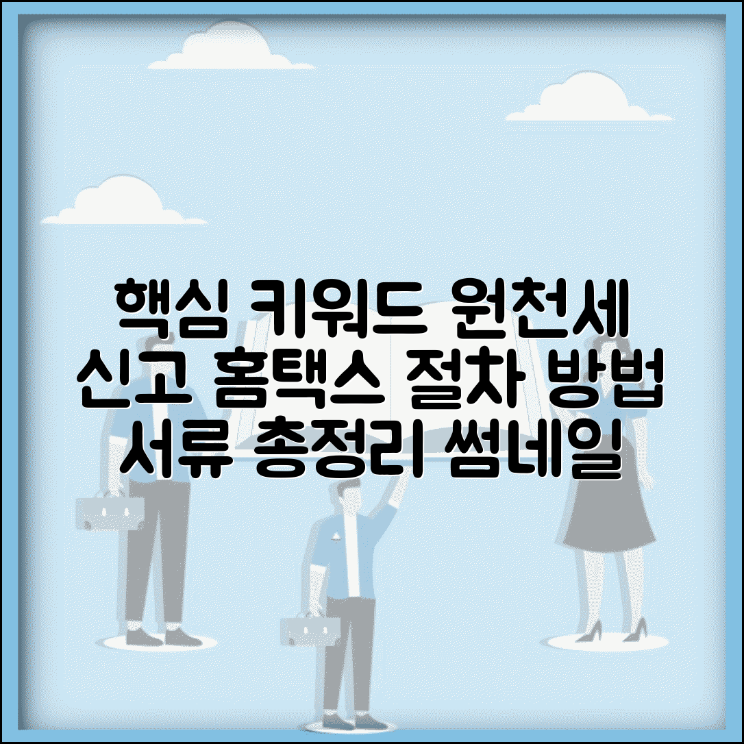 원천세 신고방법 홈택스 신고 | 원천징수세액 절차, 방법, 필요서류 총정리
