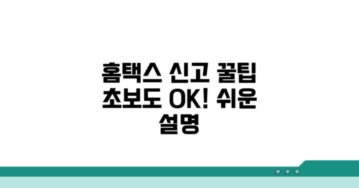 홈택스 신고 방법 상세 설명