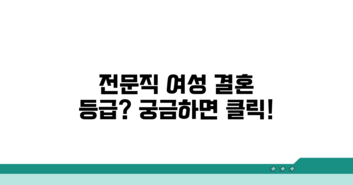 전문직 여성의 결혼정보회사 등급 기준