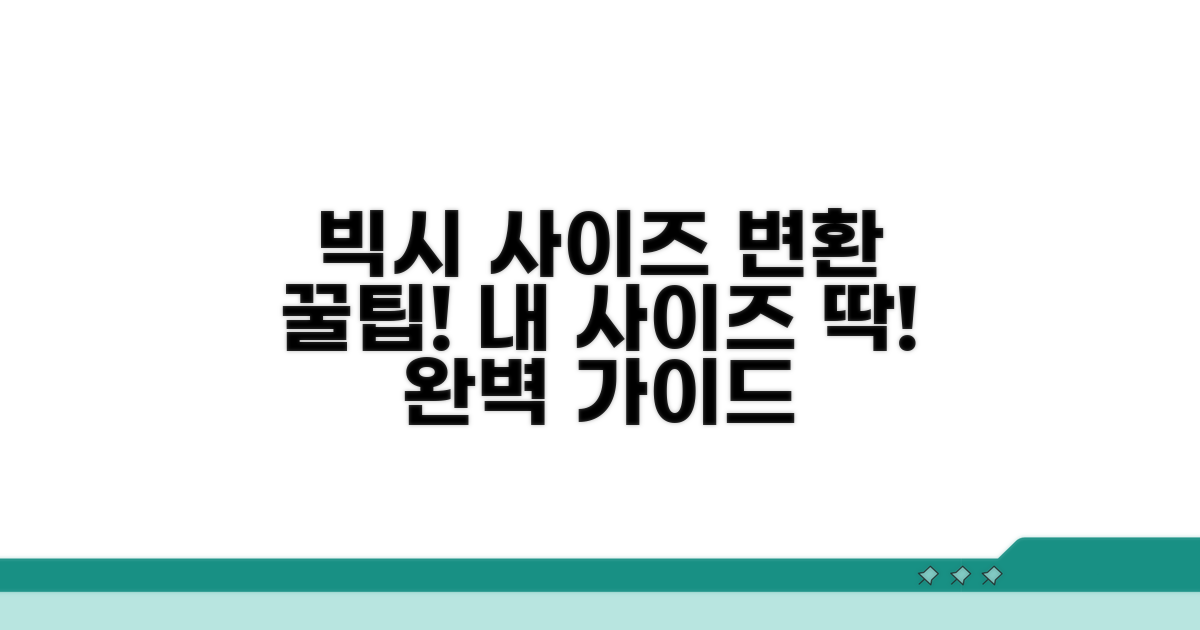 빅시 브라 사이즈 변환 완벽 가이드