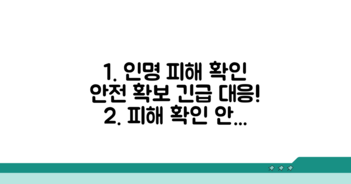 인명 피해 확인과 안전 확보