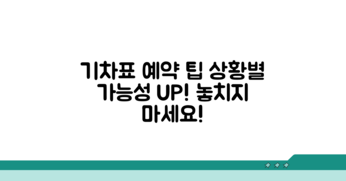 기차표 상태별 예약 가능성 분석