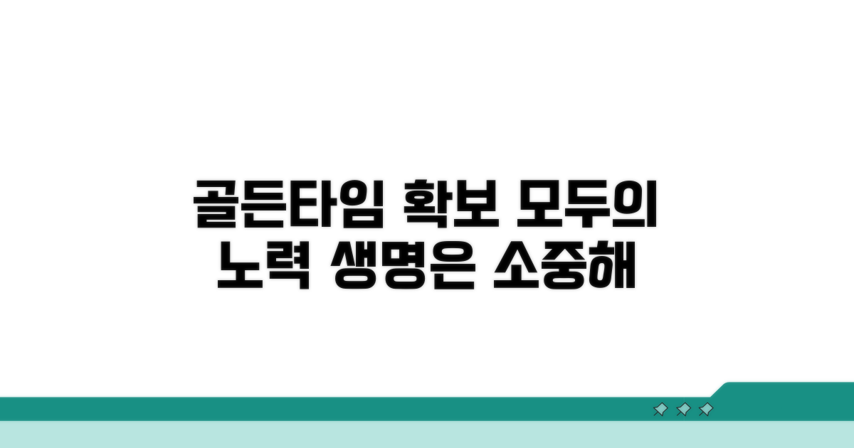 골든타임 확보, 모두의 역할