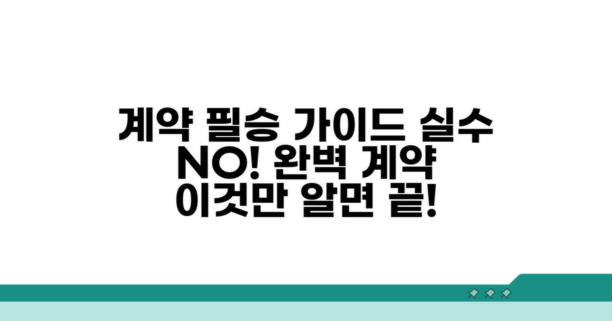 계약 작성 유의사항 완전 정복