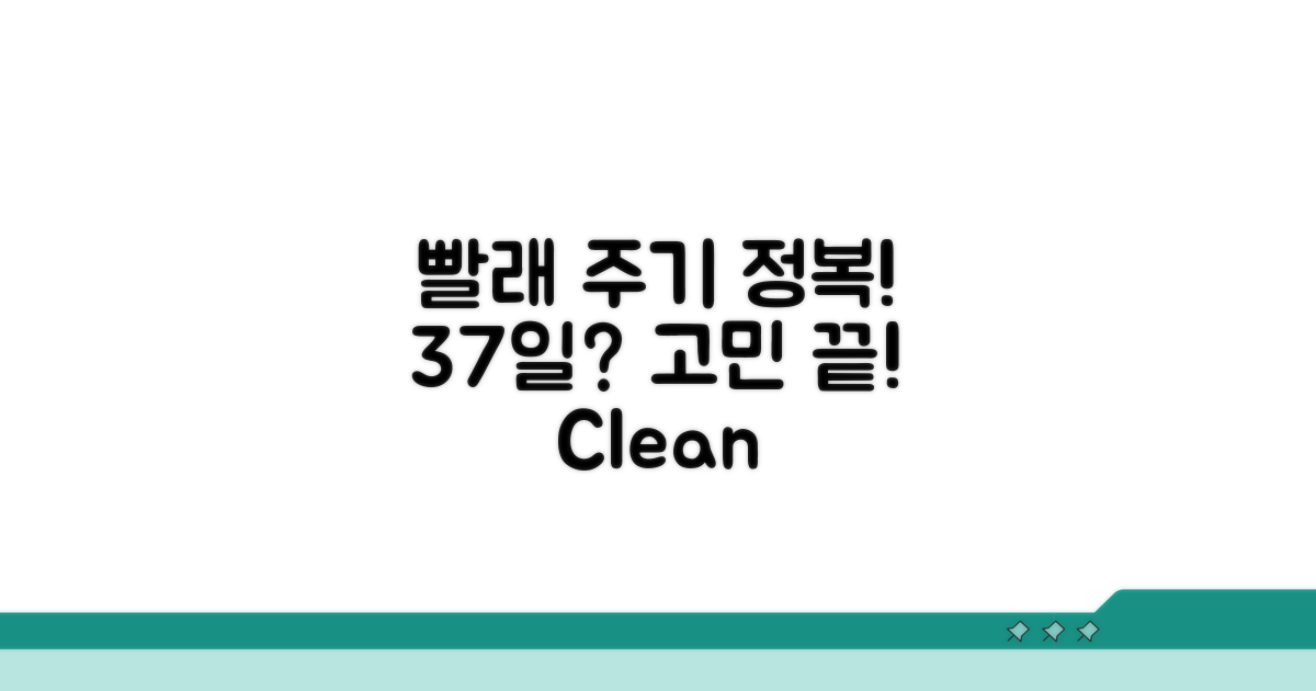 매일? 3일? 7일? 빨래 주기 정복!