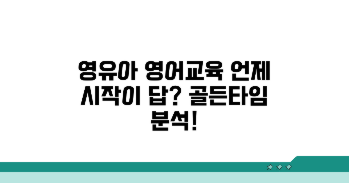 영유아 영어교육 적정시기 분석