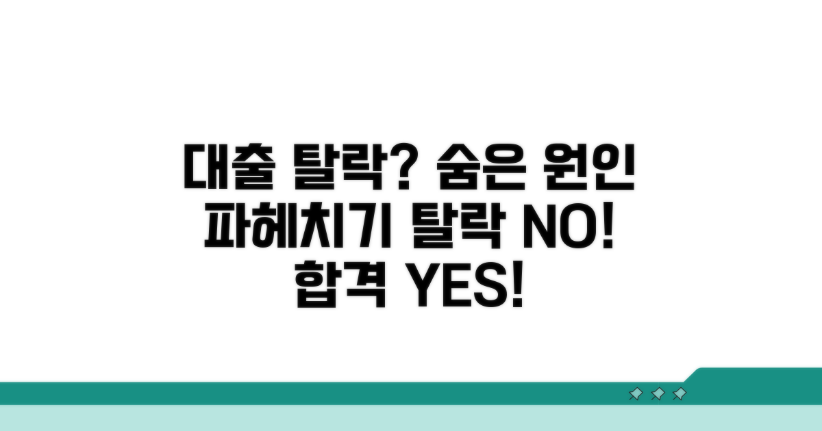 대출 심사 탈락, 숨겨진 원인 분석