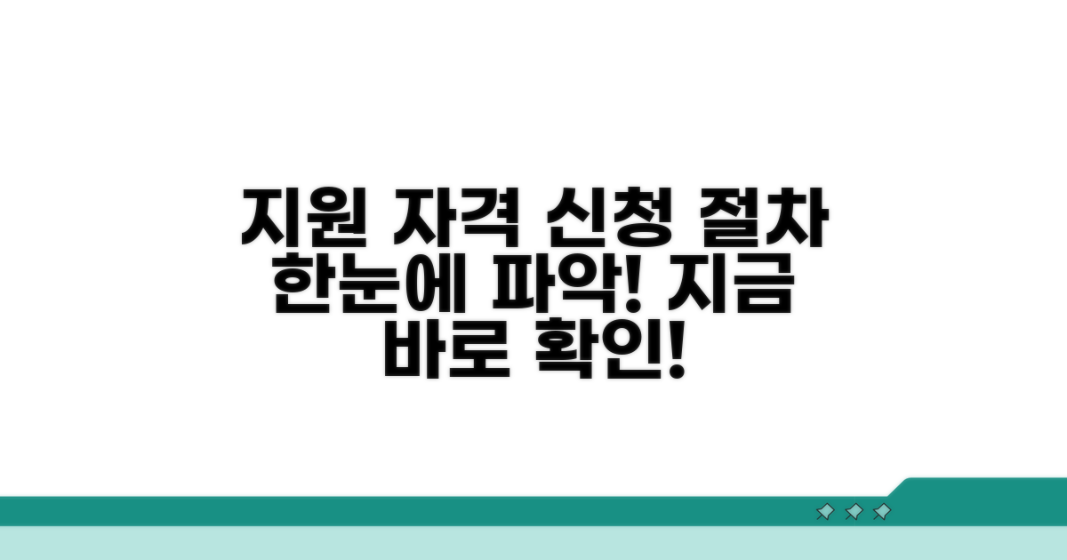 지원 자격과 신청 절차