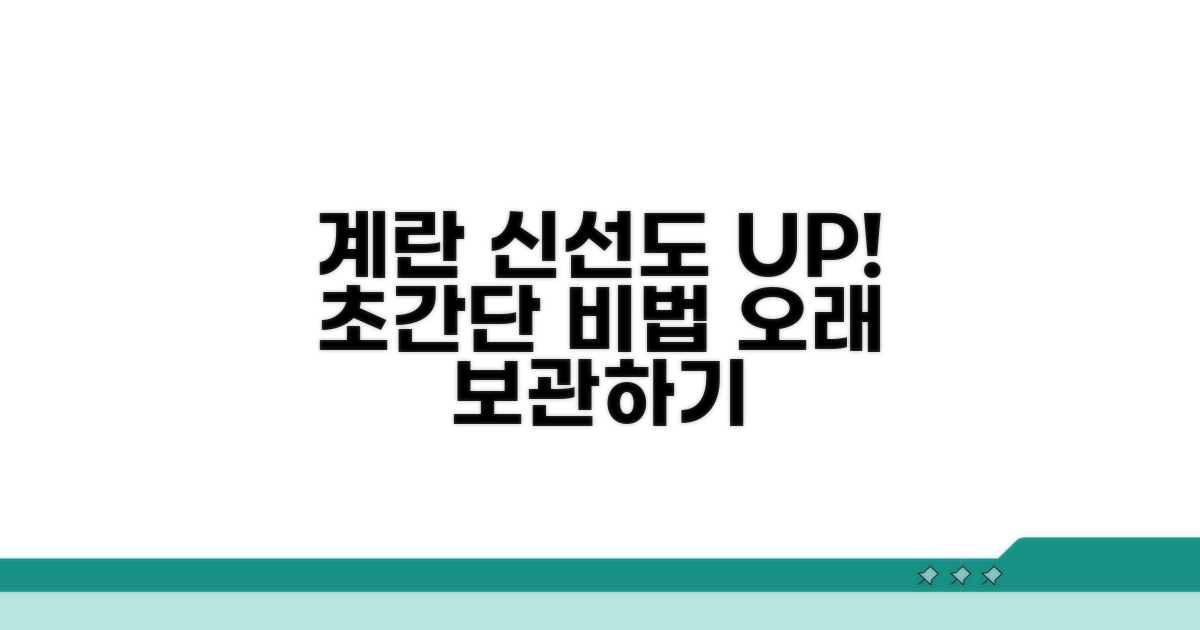 계란 신선도 유지 요약