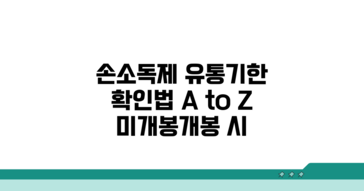 손소독제 유통기한 확인법