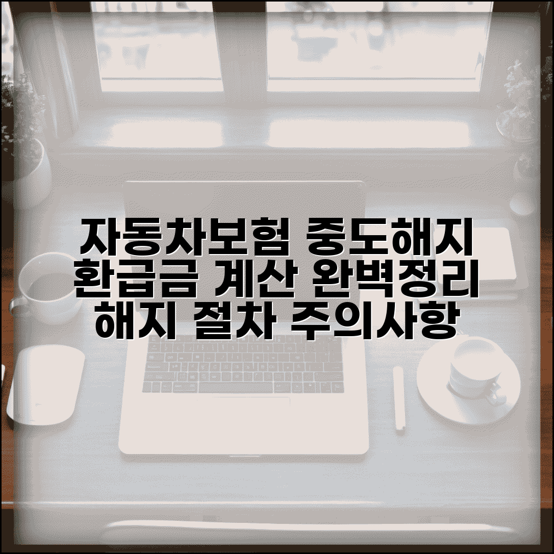 자동차보험 중도해지 환급금 계산 | 완벽 가이드 및 해지 절차, 주의사항 총정리