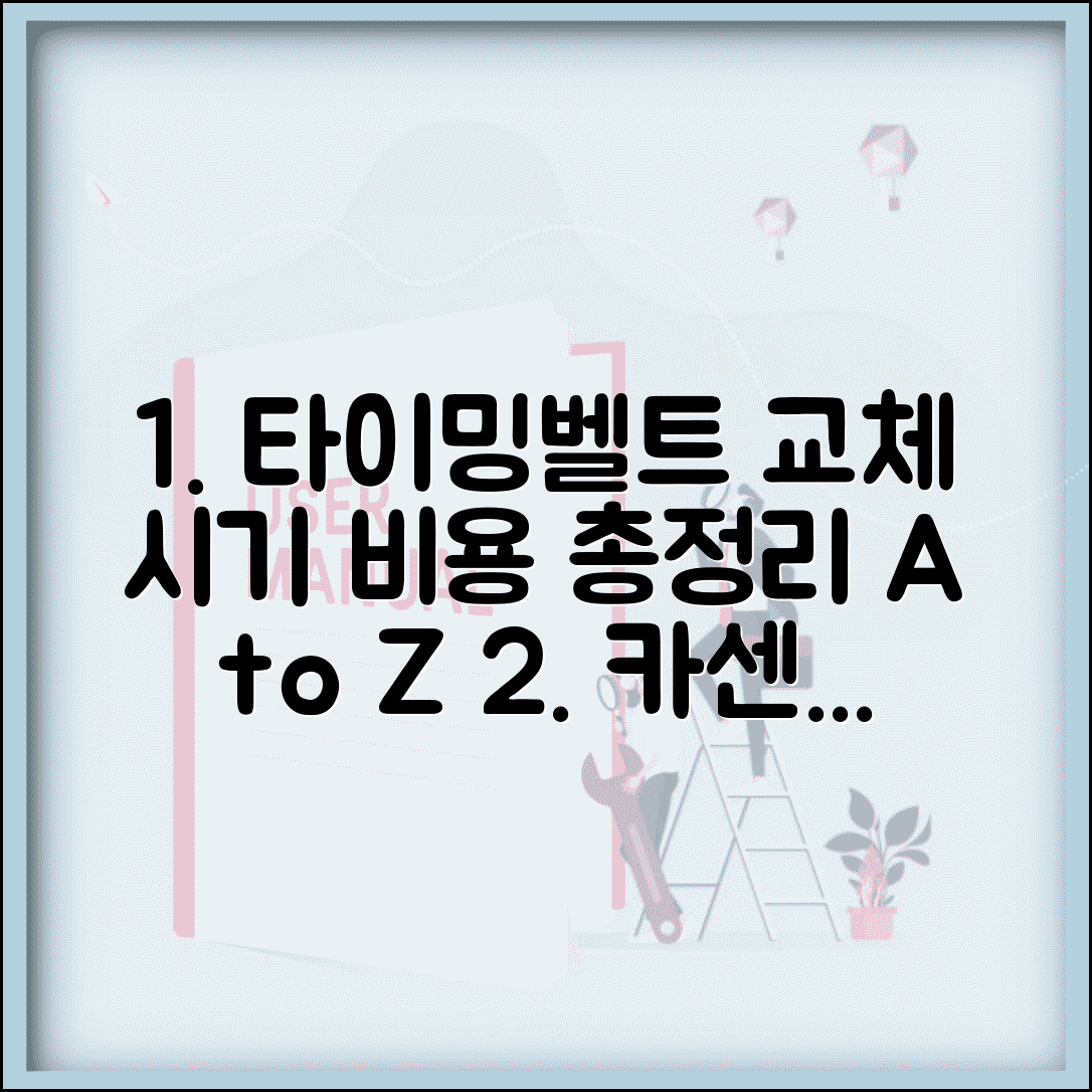 타이밍벨트 교체 기준 주행거리 | 권장 시기, 비용, 점검 필수 사항 총정리