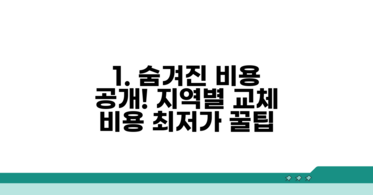 교체 비용, 지역별 비교 분석